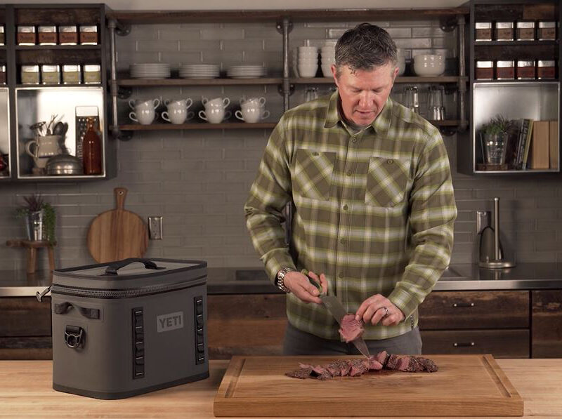 John Dudley with Elk Tenderloin from Traeger Grill
