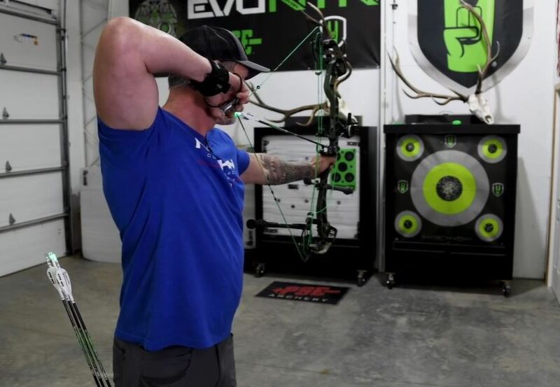 Nock On Archery shooting archery with PSE bow
