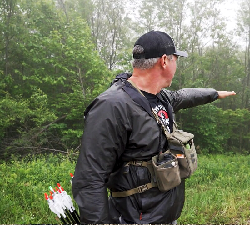 John Dudley shooting an elk target at a Total Archery Challenge.