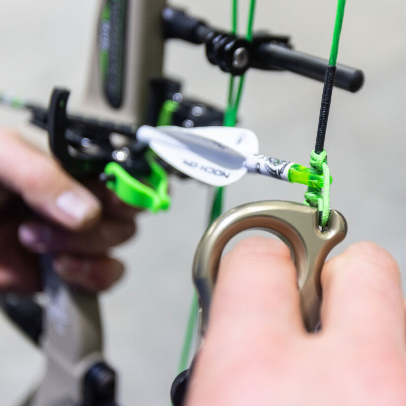 John Dudley hooking a release to a D-Loop.