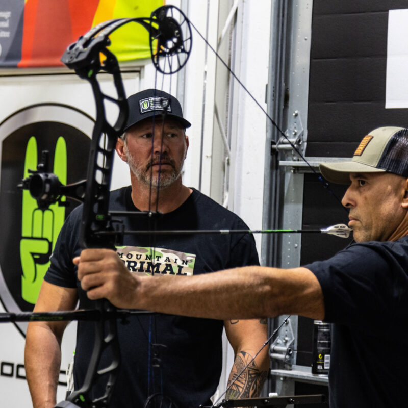 John Dudley and Royce Gracie Practicing Archery.