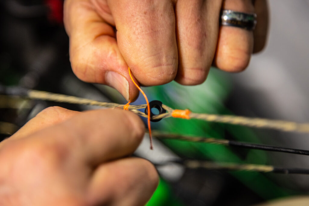 TIP FOR SECURING YOUR PEEP SIGHT Nock On Archery