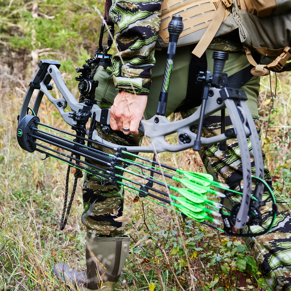 Nock On Archery - ROCK ON WITH YOUR NOCK ON 9 close up of a custom Nock On bow with accessories.