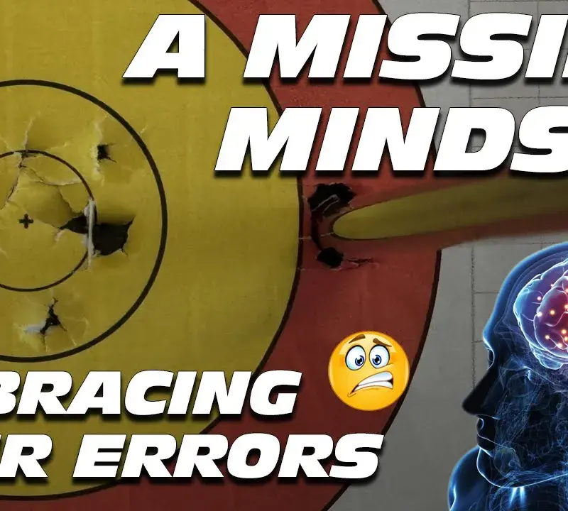 A used archery target with message about embracing your errors.