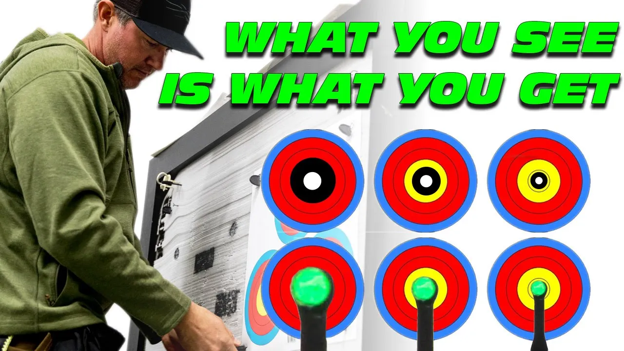 My aiming dot looks like this on targets and how I choose what size dot