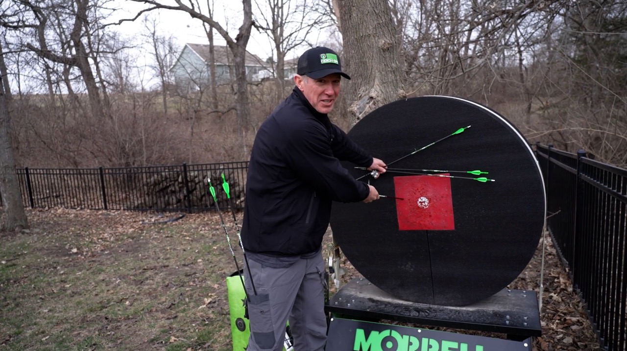 John Dudley testing the Silverback release at close range.