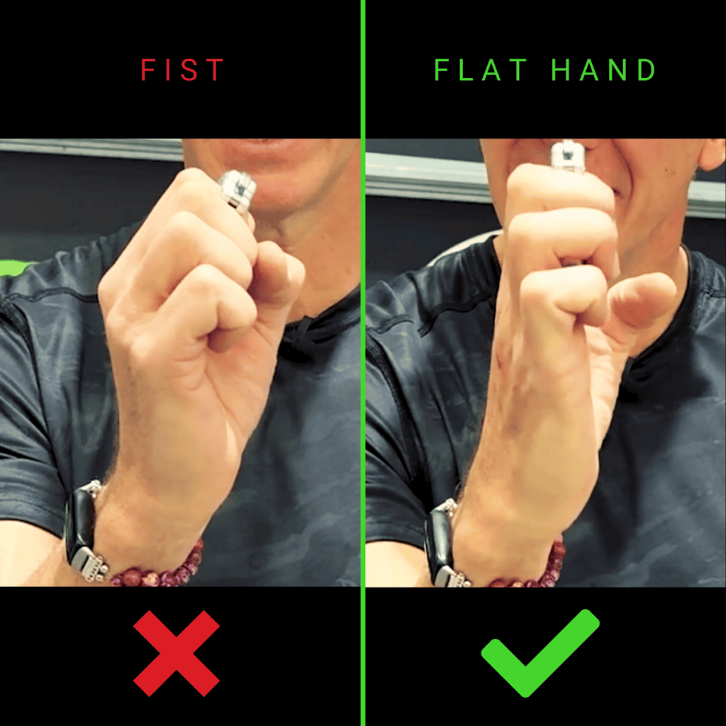 fist vs flat hand