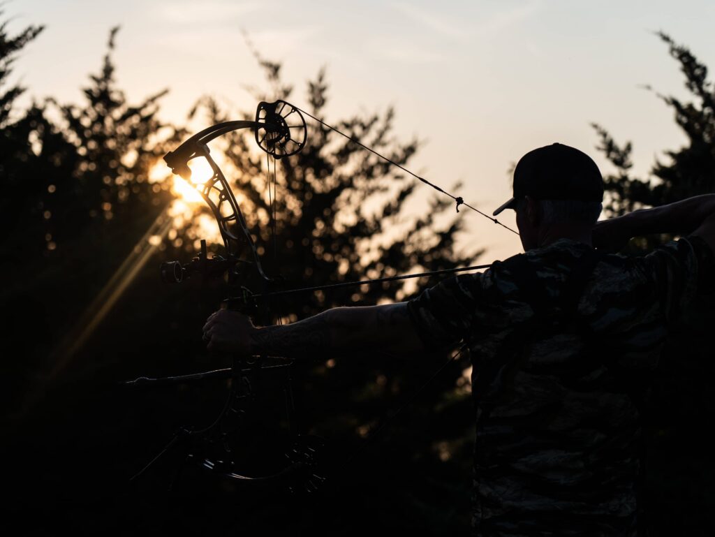 My Backyard Drills for Bowhunting Success 1 John at full draw